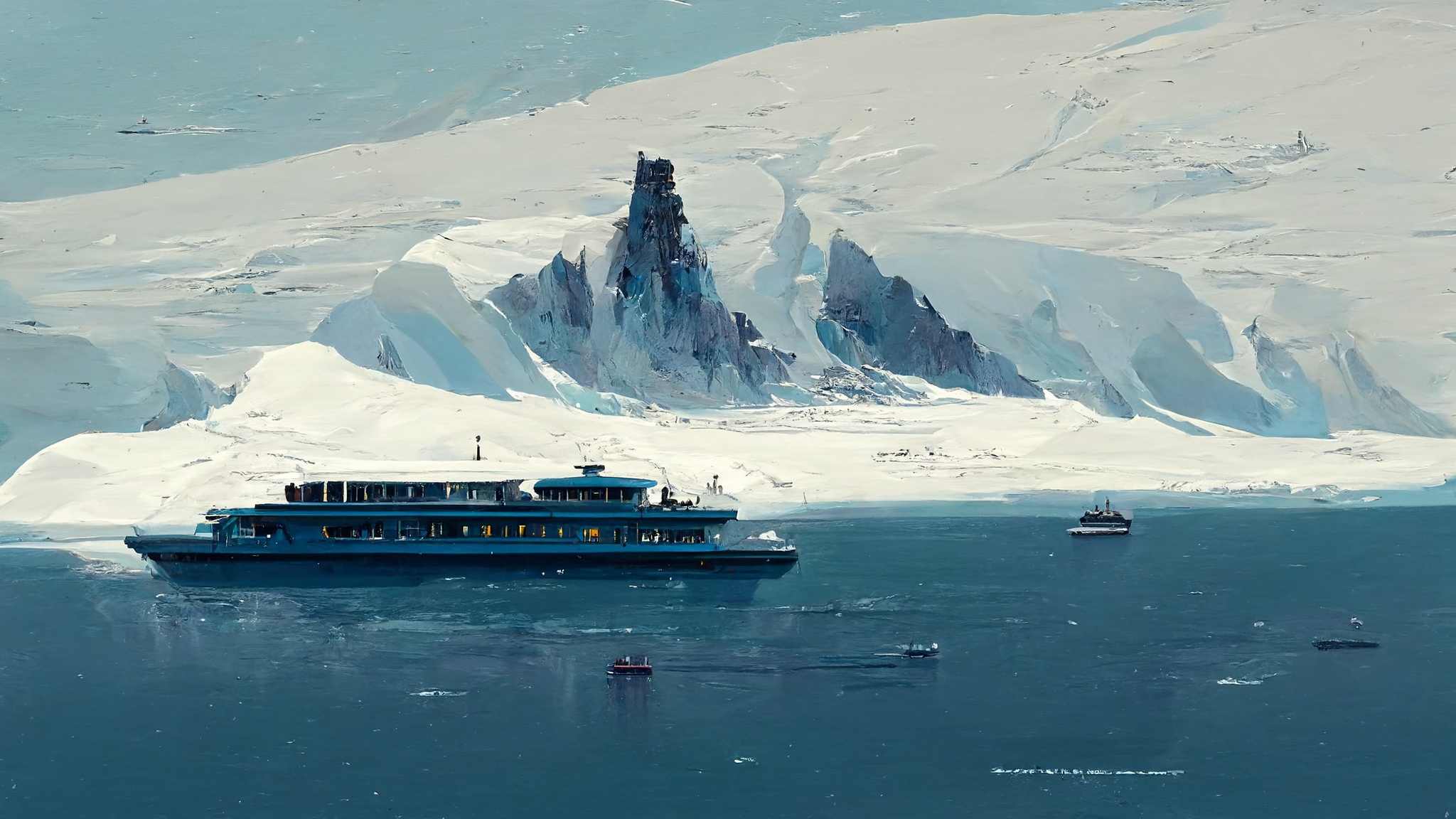 Antarctica 9 prompt: Antarctica cruise ship