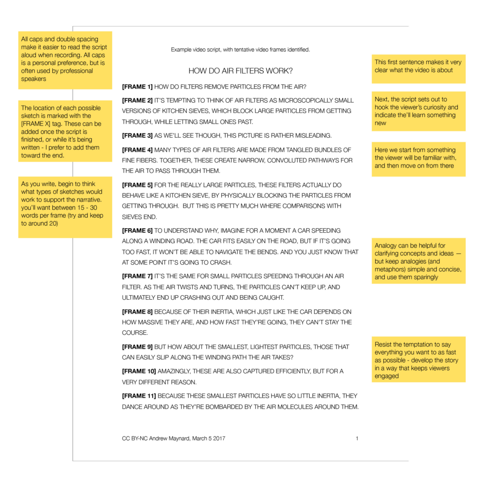 Science Videos Made Simple 3. Script - Andrew Maynard